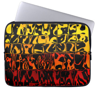 Abstract Lava Squared Swirl Laptop Sleeve