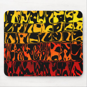 Abstract Lava Swirl Squared Mouse Pad