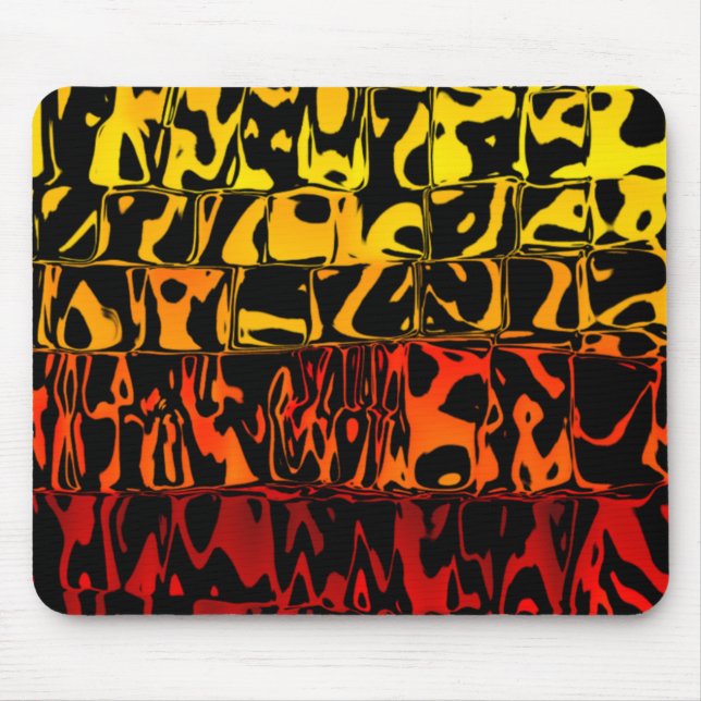 Abstract Lava Swirl Squared Mouse Pad (Front)