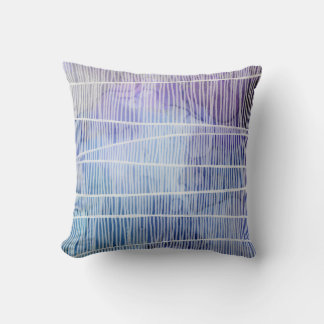 Abstract Lavender Alcohol Ink with Fine Lines Throw Pillow