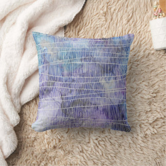 Abstract Lavender Alcohol Ink with Fine Lines Throw Pillow