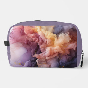 Abstract Lavender Floral Cloud Ink Landscape Dopp Kit