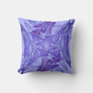 Abstract Lavender Purple Snowflake Fractal Pillow