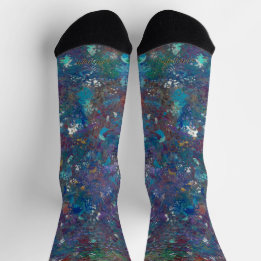 Abstract Lavender Socks