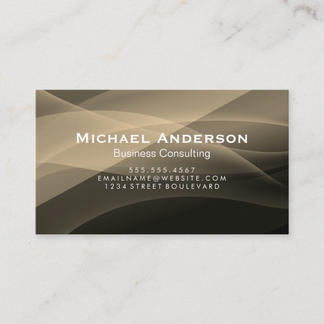 Abstract Layers Background Business Card (Front)
