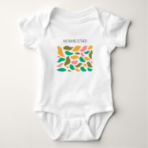 Abstract Leaf Cute Baby Bodysuit
