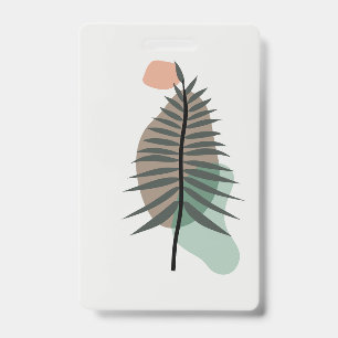 Abstract leaf design  badge