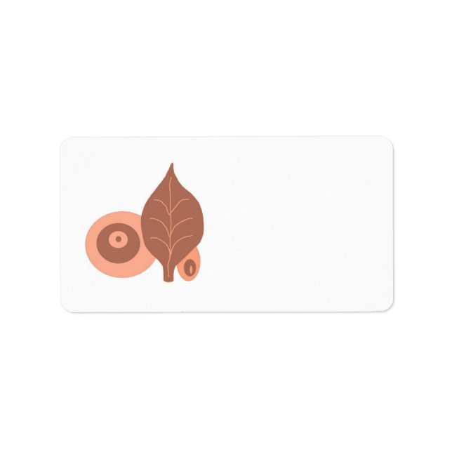 Abstract Leaf Design Label (Front)