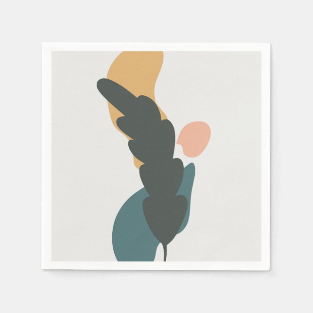 Abstract leaf design  napkin (Front)
