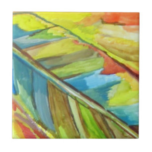 Abstract Leaf Design Tile