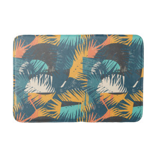 Abstract Leaf Pattern bath mats