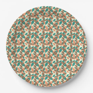 Abstract leaf pattern paper plate