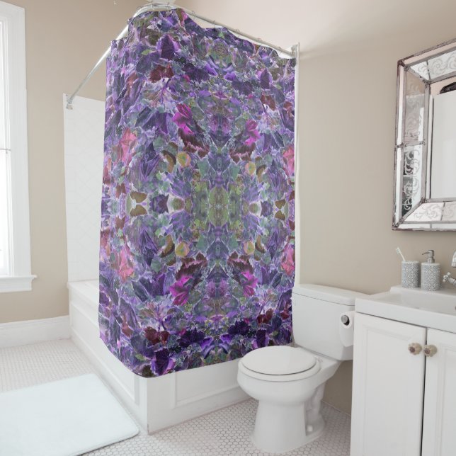 Abstract Leaf Pattern Purple (In Situ)