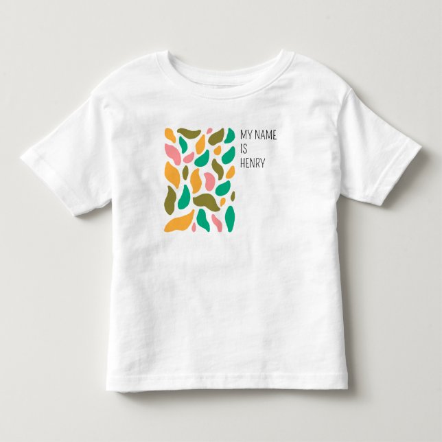 Abstract Leaf Pattern Toddler T-Shirts (Front)