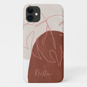 Abstract Leaf Terra Cotta Shapes iPhone 11 Case