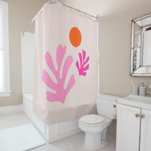 Abstract Leaves Pink Orange Modern Shapes Cut Outs