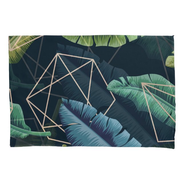 Abstract Leaves: Polygonal Line Seamless. Pillowcase (Front)