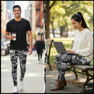 abstract  leggings