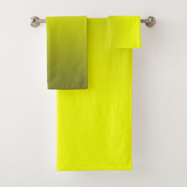 Abstract lemon bright contrast pure colour trend m bath towel set (Insitu)