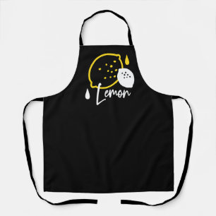 Abstract Lemon Illustration – Fresh Citrus Art Apron