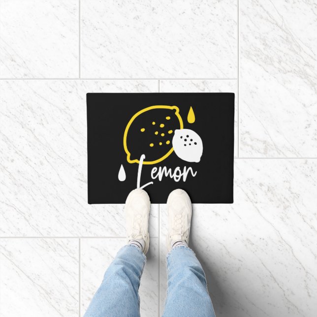 Abstract Lemon Illustration – Fresh Citrus Art Doormat (Indoor)