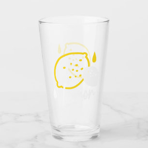 Abstract Lemon Illustration – Fresh Citrus Art Glass