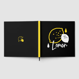 Abstract Lemon Illustration – Fresh Citrus Art Guest Book