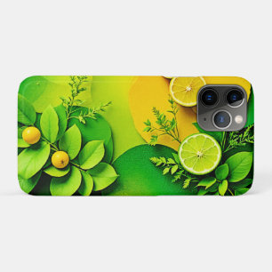 Abstract Lemon Lime Nature Art iPhone 11 Pro Case