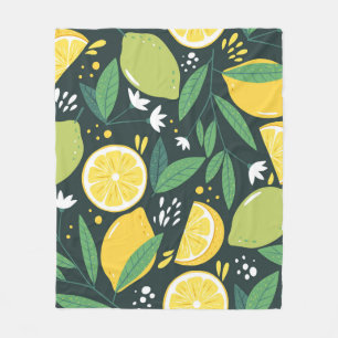 Abstract Lemon: Modern Art Seamless. Fleece Blanket