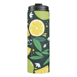 Abstract Lemon: Modern Art Seamless. Thermal Tumbler