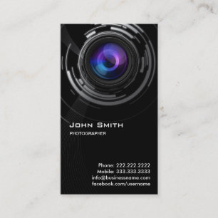 Abstract Lens Swirl Photographer Business Card