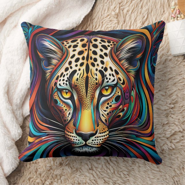 ABSTRACT LEOPARD CUSHION (Blanket)