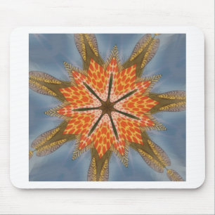 Abstract Leopard Pattern: A Kaleidoscope Effect Mouse Pad