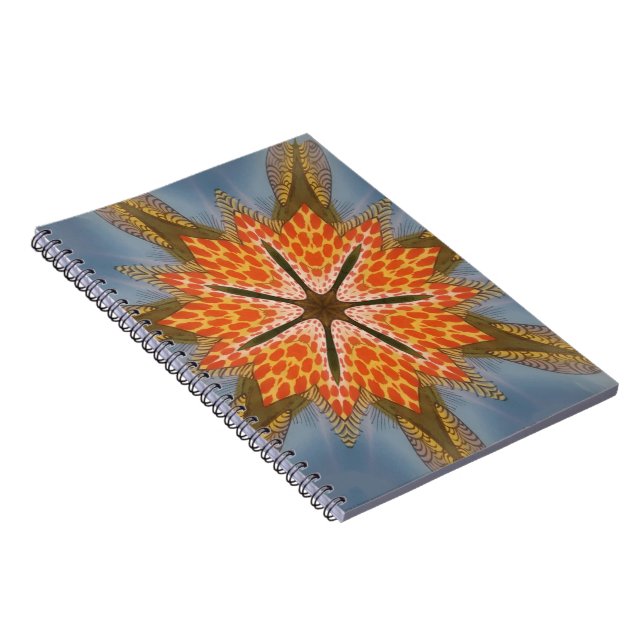 Abstract Leopard Pattern: A Kaleidoscope Effect Notebook (Right Side)