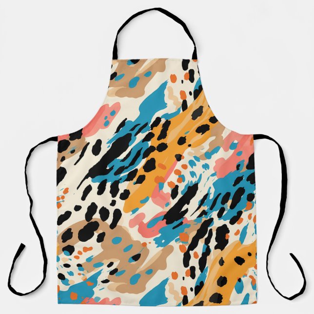 Abstract Leopard Print  Apron (Front)