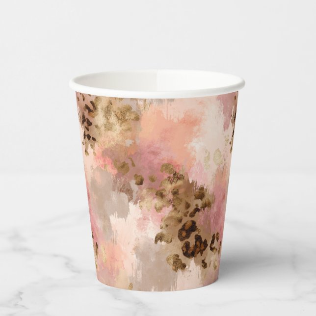 Abstract Leopard Print Paper Cups (Left)