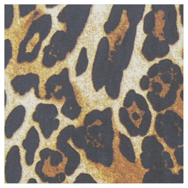 Abstract Leopard Print Pattern Fabric (Close Up)
