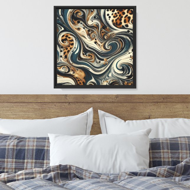 Abstract Leopard Print Swirl (Insitu(Bedroom))