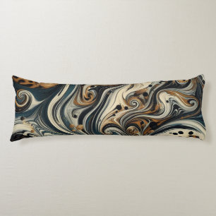 Abstract Leopard Print Swirl Body Pillow