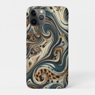 Abstract Leopard Print Swirl iPhone 11 Pro Case