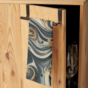 Abstract Leopard Print Swirl Kitchen Towel