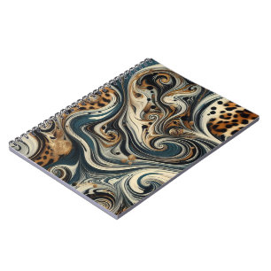 Abstract Leopard Print Swirl Notebook