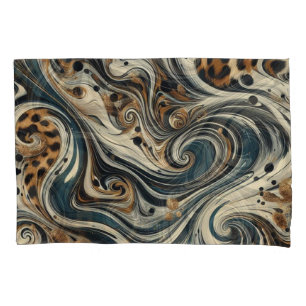Abstract Leopard Print Swirl Pillowcase