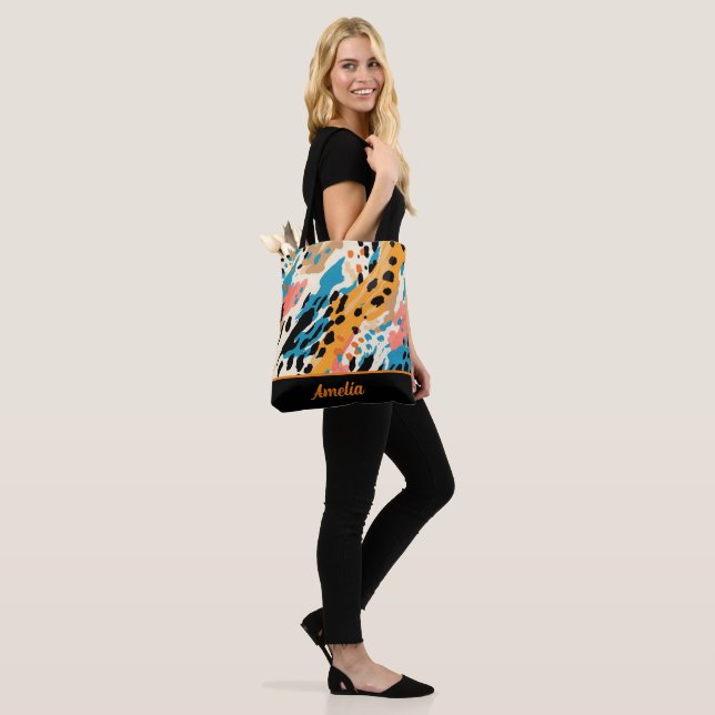 Abstract Leopard Print  Tote Bag (On Model)