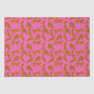 Abstract leopards with red lips and earnings  wrap tissue paper