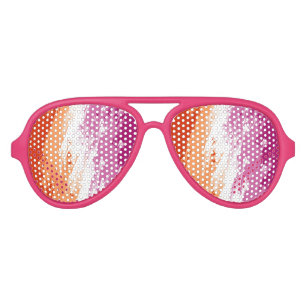 Abstract Lesbian Pride Flag Aviator Sunglasses