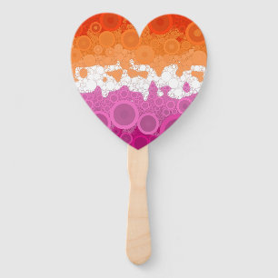 Abstract Lesbian Pride Flag    Hand Fan
