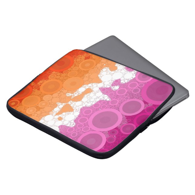 Abstract Lesbian Pride Flag     Laptop Sleeve (Front Top)