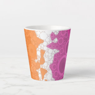 Abstract Lesbian Pride Flag     Latte Mug