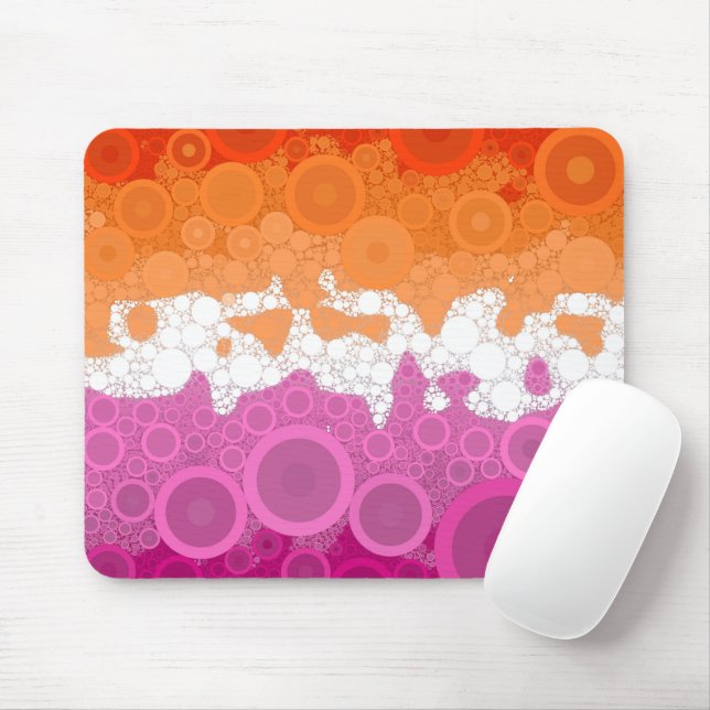 Abstract Lesbian Pride Flag     Mouse Pad (With Mouse)